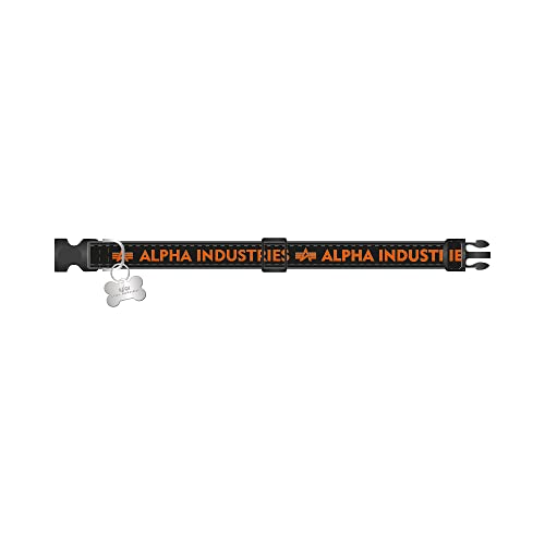 Alpha Industries Dog-Tag Collar stylisches Hunde-Halsband Black von ALPHA INDUSTRIES