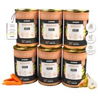 ALPHAZOO Monoprotein Huhn 6 x 400g, Nassfutter Huhn für Hunde von ALPHAZOO