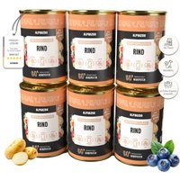 ALPHAZOO Monoprotein Rind 6 x 400g, Nassfutter Rind für Hunde von ALPHAZOO