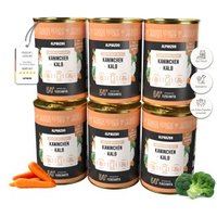 ALPHAZOO Nassfutter Kaninchen + Kalb 6 x 400g für Hunde von ALPHAZOO