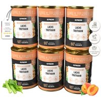 ALPHAZOO Nassfutter Lachs + Truthahn 6 x 400g für Hunde von ALPHAZOO