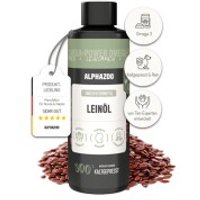 ALPHAZOO Premium Leinöl für Hunde I Omega 3 Leinsamenöl von ALPHAZOO