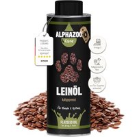 ALPHAZOO Premium Leinöl für Hunde & Katzen I Omega 3 Leinsamenöl 250 g von ALPHAZOO