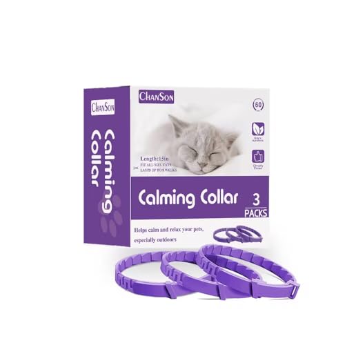 Beruhigungshalsband für Hunde und Katzen, Anti-Angst-Halsband mit Einstellbarer Größe, Beruhigungsmittel für Katzen und Hunde, Natürliches, Sicheres, Wasserdichtes, 15 Zoll, 3er-Pack (Klein) Beruhigungshalsband für Hunde und Katzen, Anti-Angst-Halsband mit Einstellbarer Größe, Beruhigungsmittel für Katzen und Hunde, Natürliches, Sicheres, Wasserdichtes, 15 Zoll, 3er-Pack (Klein) von ALQFFHL
