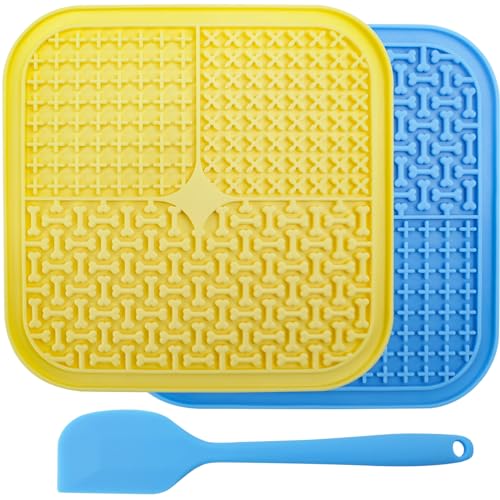 Leckmatte für Hunde & Katzen, mit Saugnäpfen, langsamer Feeder für Katzen & Hunde, Erdnussbutter-Snacks Leckpads, Haustierfreundlich, lindert Angstzustände, Haustier-Training, beruhigende Matte, 2 Leckmatte für Hunde & Katzen, mit Saugnäpfen, langsamer Feeder für Katzen & Hunde, Erdnussbutter-Snacks Leckpads, Haustierfreundlich, lindert Angstzustände, Haustier-Training, beruhigende Matte, 2 von ALTANIM