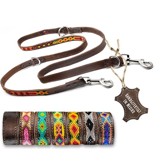 ALTEZAR Hundeleine Leder Breit Tribal Handgemacht in Mexiko für große Hunde Feuerrot ALTEZAR Hundeleine Leder Breit Tribal Handgemacht in Mexiko für große Hunde Feuerrot von ALTEZAR