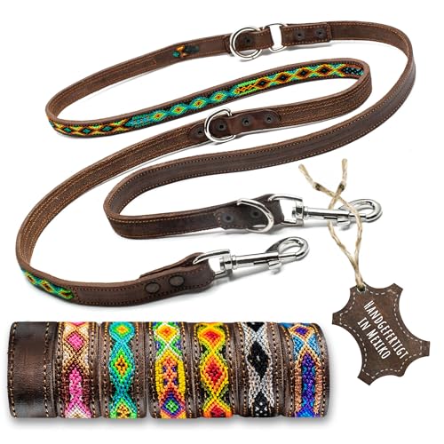 ALTEZAR Hundeleine Leder Breit Tribal Handgemacht in Mexiko für große Hunde Grün ALTEZAR Hundeleine Leder Breit Tribal Handgemacht in Mexiko für große Hunde Grün von ALTEZAR