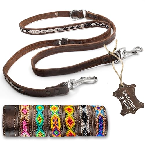 ALTEZAR Hundeleine Leder Breit Tribal Handgemacht in Mexiko für große Hunde Schwarz ALTEZAR Hundeleine Leder Breit Tribal Handgemacht in Mexiko für große Hunde Schwarz von ALTEZAR