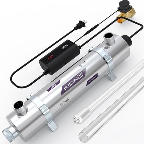 ALTHY UV-Wasserfilter für das ganze Haus mit intelligentem Durchflusssensorschalter, 12 GPM, 48 W Energieeinsparung von ALTHY