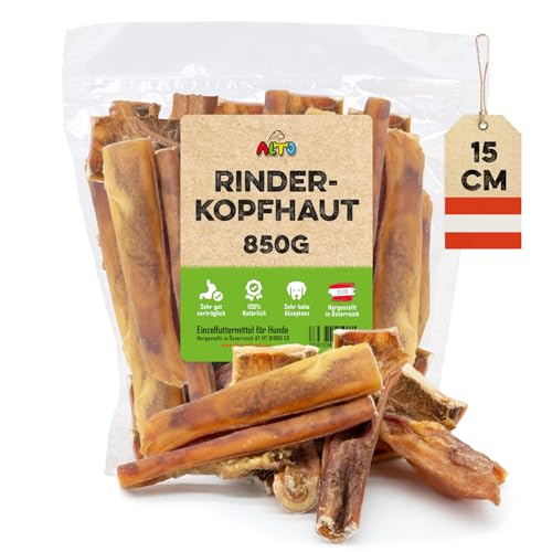 ALTO - Premium Rinderkopfhaut für Hunde getrocknet - Natürliche Hunde Kauartikel - Hundeleckerli für die Zahnpflege Hund und Beschäftigung - Qualität aus Österreich - 850g 15cm ALTO - Premium Rinderkopfhaut für Hunde getrocknet - Natürliche Hunde Kauartikel - Hundeleckerli für die Zahnpflege Hund und Beschäftigung - Qualität aus Österreich - 850g 15cm von ALTO