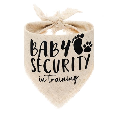 ALUZAEMO Baby Security in Training Hundehalstuch, Schwangerschaftsankündigung, Haustier-Schal für kleine, mittelgroße und große Hunde, Schwangerschafts-Enthüllungsideen, weich, verstellbar, waschbar von ALUZAEMO