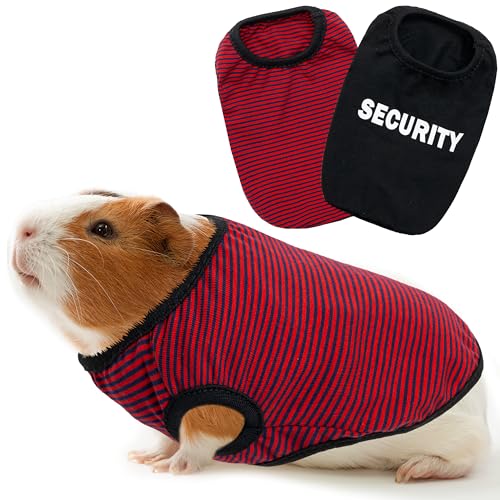ALUZAEMO Meerschweinchen-Kleidung – 2 Stück, niedliche Kleintierweste, Kleidung für Ratten, Kaninchen, Chinchillas, Frettchen, Kätzchen, Chihuahua, weich, atmungsaktiv, T-Shirt, Haustierkostüm ALUZAEMO Meerschweinchen-Kleidung – 2 Stück, niedliche Kleintierweste, Kleidung für Ratten, Kaninchen, Chinchillas, Frettchen, Kätzchen, Chihuahua, weich, atmungsaktiv, T-Shirt, Haustierkostüm von ALUZAEMO