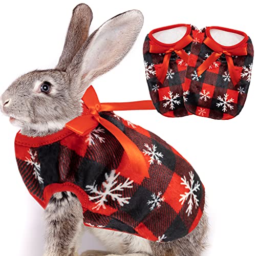 ALUZAEMO Meerschweinchen-Kleidung – 2er-Pack warme Weihnachtsweste für Meerschweinchen, Kaninchen, Frettchen, Chinchilla, Kätzchen, Welpen, kleine Tiere, niedliches Karomuster, gemütliches ALUZAEMO Meerschweinchen-Kleidung – 2er-Pack warme Weihnachtsweste für Meerschweinchen, Kaninchen, Frettchen, Chinchilla, Kätzchen, Welpen, kleine Tiere, niedliches Karomuster, gemütliches von ALUZAEMO