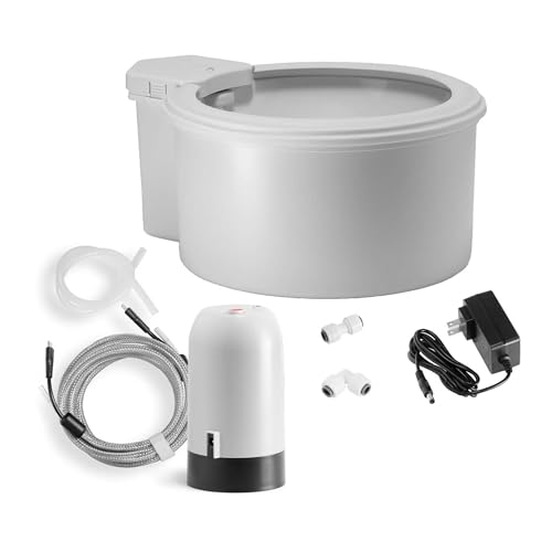Always Full 22,9 cm Haustier-Wassernapf und Flaschenpumpe, selbstauffüllend, sauberes gefiltertes Wasser, App-fähige Hydratationsüberwachung, einfaches Upgrade auf Wandeinheit, Katzen- und Always Full 22,9 cm Haustier-Wassernapf und Flaschenpumpe, selbstauffüllend, sauberes gefiltertes Wasser, App-fähige Hydratationsüberwachung, einfaches Upgrade auf Wandeinheit, Katzen- und von ALWAYS FULL
