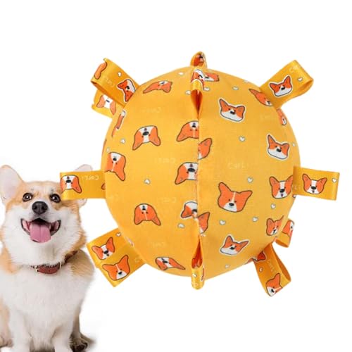 ALWIDA Fußball-Hundespielzeug | Kauball für Welpen, Kauspielzeug mit Riemen, interaktives Hundespielzeug für kleine und mittelgroße Hunde, lustiges Hundespielzeug ALWIDA Fußball-Hundespielzeug | Kauball für Welpen, Kauspielzeug mit Riemen, interaktives Hundespielzeug für kleine und mittelgroße Hunde, lustiges Hundespielzeug von ALWIDA