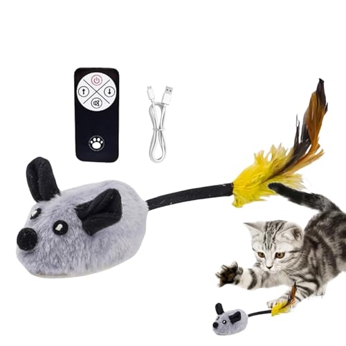 Bewegliches Katzenspielzeug - Ferngesteuertes Katzenspielzeug Mäuse | Quietschendes Katzenspielzeug für Katze | Quietschendes Katzeninteraktives Spielzeug Stimulieren Jagdinstinkte | Interaktive Bewegliches Katzenspielzeug - Ferngesteuertes Katzenspielzeug Mäuse | Quietschendes Katzenspielzeug für Katze | Quietschendes Katzeninteraktives Spielzeug Stimulieren Jagdinstinkte | Interaktive von ALWIDA