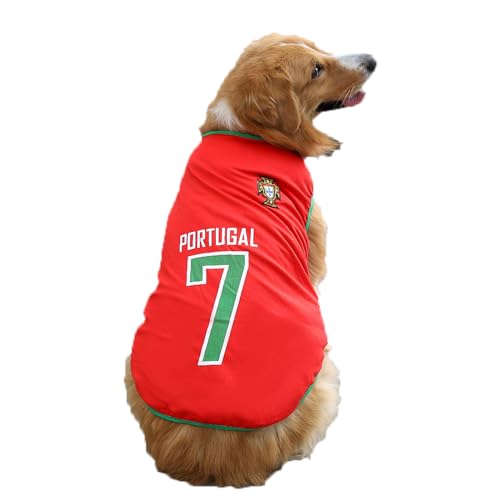 ALejoN Hunde-Netz-Shirt, Haustierkleidung, Sommer, Haustier-T-Shirt, cooles, atmungsaktives Hundeoutfit für Fußballmannschaft, Größe XXL von ALejoN