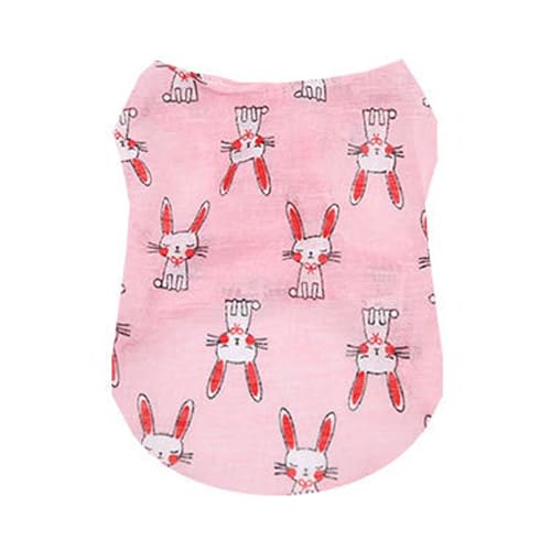 ALejoN Hunde-Shirt, niedliches rosa Kaninchen-Tanktop für Welpen, weich, Sommer, schnell trocknend, atmungsaktiv, Haustierbekleidung, Größe XS von ALejoN