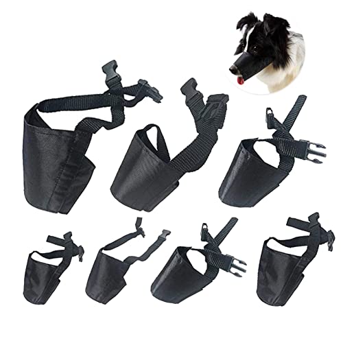 Amacoam Hund Maulkorb Nylon 7 Stück Einstellbare Atmungsaktive Sicherheit für Kleine, Mittlere und Große Hunde - Anti-Biss, Bellen, Kauen Schutz, Schwarz Amacoam Hund Maulkorb Nylon 7 Stück Einstellbare Atmungsaktive Sicherheit für Kleine, Mittlere und Große Hunde - Anti-Biss, Bellen, Kauen Schutz, Schwarz von Amacoam