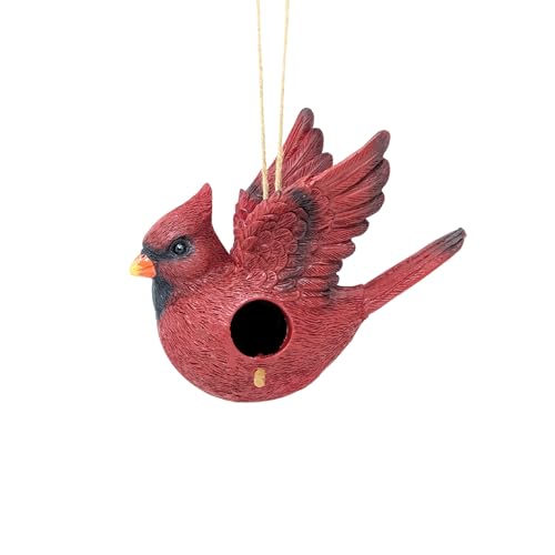 Kardinal Vogelhaus Kunstharz Deko - Vogelhaus zum Aufhängen für Garten, Veranda oder Baum - Charmanter Vogelschutz für Kardinäle und kleine Vögel - Nachdenkliches Geschenk für Gärtner und Kardinal Vogelhaus Kunstharz Deko - Vogelhaus zum Aufhängen für Garten, Veranda oder Baum - Charmanter Vogelschutz für Kardinäle und kleine Vögel - Nachdenkliches Geschenk für Gärtner und von AMAJY