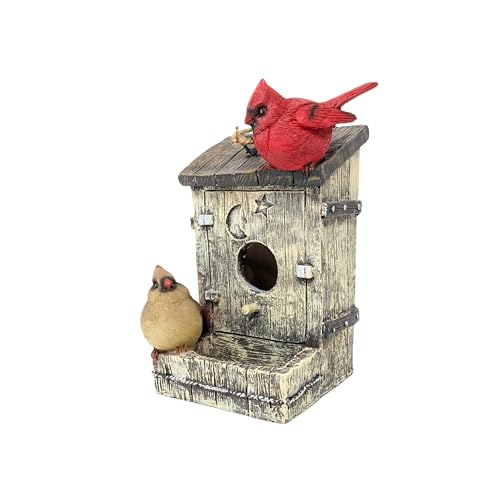 Vogelhaus und Futterstation aus Kunstharz – hängende Outdoor-Dekoration für Garten, Veranda oder Terrasse – Unterschlupf und Futterstation mit doppeltem Verwendungszweck – aufmerksames Geschenk für Vogelhaus und Futterstation aus Kunstharz – hängende Outdoor-Dekoration für Garten, Veranda oder Terrasse – Unterschlupf und Futterstation mit doppeltem Verwendungszweck – aufmerksames Geschenk für von AMAJY