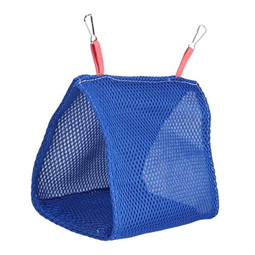 AMAKO Sommer atmungsaktives Mesh:Haustier Vogel Papageinest Hamster Haus Käfig Spielzeug,für Kleintiere wie Mäuse Sugar Glider Chinchillas,Pink Blau (Blau) von AMAKO