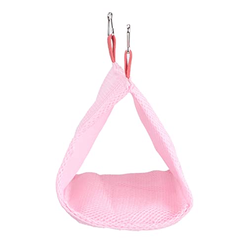 AMAKO Sommer atmungsaktives Mesh:Haustier Vogel Papageinest Hamster Haus Käfig Spielzeug,für Kleintiere wie Mäuse Sugar Glider Chinchillas,Pink Blau (Rosa) von AMAKO