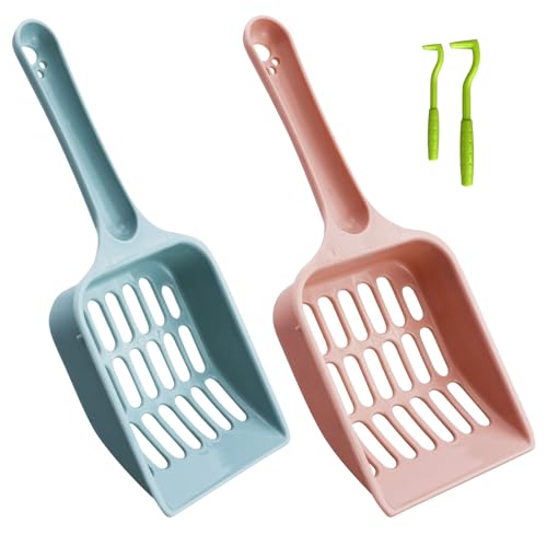 Streuschaufel für Katzen, 2 Stück, Schaufel für Katzentoilette, Schaufel, Kunststoff, Katzentoilette, Schaufel, Katzentoilette, mit 1 Schale – Chips Streuschaufel für Katzen, 2 Stück, Schaufel für Katzentoilette, Schaufel, Kunststoff, Katzentoilette, Schaufel, Katzentoilette, mit 1 Schale – Chips von AMANDELIZABE
