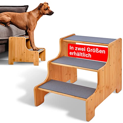 AMAZINGs Hundetreppe für kleine, mittlere und schwere Hunde, Katzen. 3 Stufen | Haustiertreppe, Junge und alte Katzen | 40 cm hoch für Sofa, Bett | Gelenkschonender Ersatz zu Hunderampe AMAZINGs Hundetreppe für kleine, mittlere und schwere Hunde, Katzen. 3 Stufen | Haustiertreppe, Junge und alte Katzen | 40 cm hoch für Sofa, Bett | Gelenkschonender Ersatz zu Hunderampe von AMAZINGs