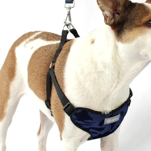 AKC Step-in-Hundegeschirr, kein Ziehen, verstellbare Weste mit doppeltem D-Ring, einfaches An- und Ausziehen, Größe S, M, L, Blau, Grau, Grün von AMERICAN KENNEL CLUB