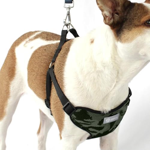 AKC Step-in-Hundegeschirr, kein Ziehen, verstellbare Weste mit doppeltem D-Ring, einfaches An- und Ausziehen, Größe S, M, L, Blau, Grau, Grün von AMERICAN KENNEL CLUB