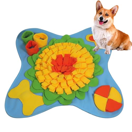 AMFLYQ Schnüffelmatte für Hunde, 50,8 x 50,8 cm, Schnüffelmatte für Hunde, Welpen-Puzzle-Spielzeug für kleine Hunde, Anreicherungsspielzeug fördert natürliche Futtersuche und geistige Stimulation von AMFIYQ