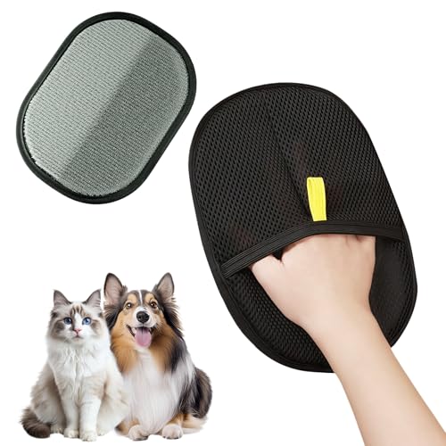 AMFUN Fell Magnet Handschuh, Antistatischer Handschuh zur Entfernung von Tierhaaren, Doppelseitige Handschuhe zur Tierpflege für Kleidung, Sofas, Teppiche, Autoinnenräume von AMFUN