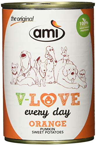 AMÌ Veganes Nassfutter für Hunde V-Love Orange, 12er Pack (12 x 400 Grams) von AMÌ