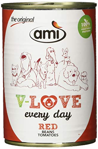 AMÌ Veganes Nassfutter für Hunde V-Love Red, 12er Pack (12 x 400 Grams) von AMÌ