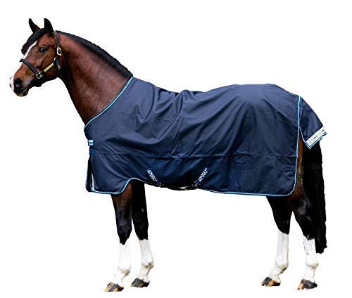 Horseware Amigo Bravo 12 - Winterdecke oder Regendecke 165cm ohne Füllung navy/navy & white von Horseware