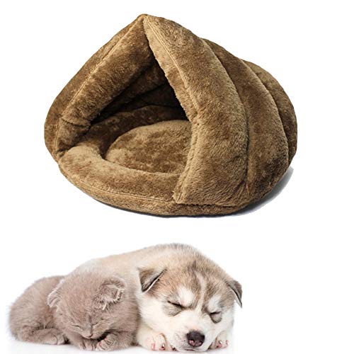 AMILKS Cat Cave Pet Bed Vet Bed For Dogs Pet Cave Kitten Bed Flauschiges Hundebett Pet Nest Luxury Dog Bed Dog Sleeping Bags Dog Cave Bed Dog Comfort Bed camel,L von AMILKS