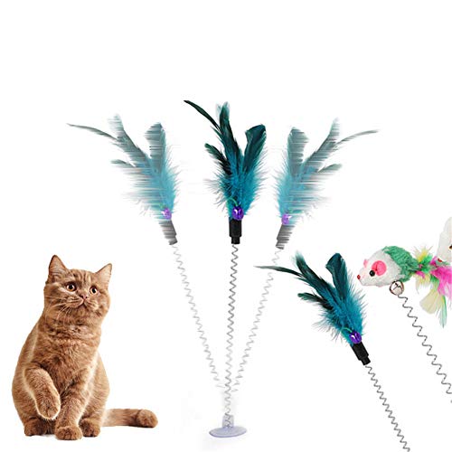 AMILKS Katzenspielzeug Angel Katzenspielzeug Beschäftigung Cat Treat Spielzeug Interaktives Katzenspielzeug für Indoor-Katzen Katze Spielzeug Bälle Feather von AMILKS