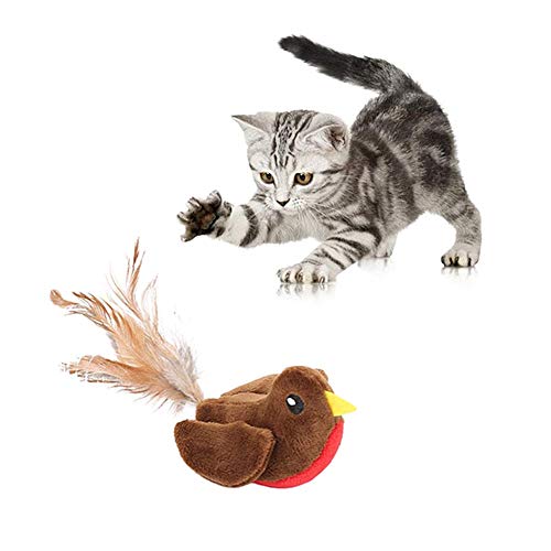 AMILKS Spielzeug Katze Cat Toy Interaktives Katzenspielzeug Katze Ballspielzeug Kätzchen-Spielwaren für Innenkatzen Cat Treat Spielzeug Brown von AMILKS