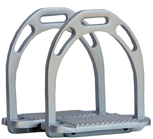 AMKA Aluminium Steigbügel Metallic breite Trittfläche 015/061 von AMKA