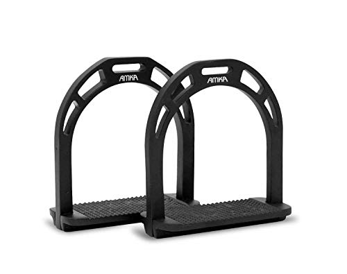 AMKA Aluminium Steigbügel breite Anti-Slip Trittfläche schwarz 015/035 AMKA Aluminium Steigbügel breite Anti-Slip Trittfläche schwarz 015/035 von AMKA