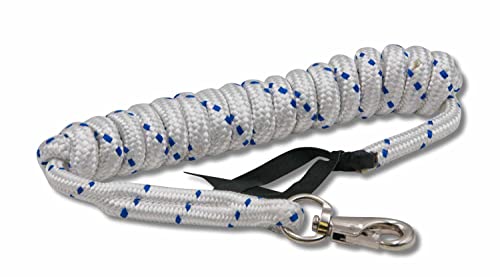 AMKA Bodenarbeitseil Bodenleine Westernrope mit Bull Snap und Lederenden 4,20 m von AMKA