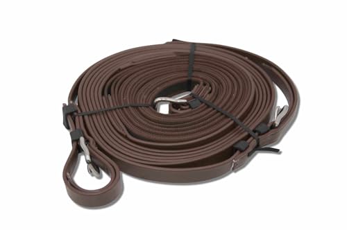 AMKA Einspännerleine 19 mm ummanteltes Nylongewebe VB oder WB Dunkelbraun AMKA Einspännerleine 19 mm ummanteltes Nylongewebe VB oder WB Dunkelbraun von AMKA
