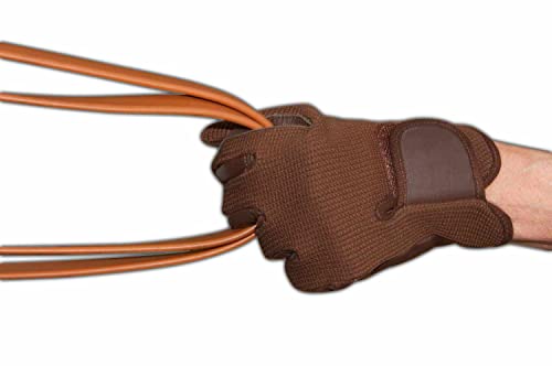 AMKA Leder Fahrhandschuhe mit Elastik-Handrücken und Verstärkungen für die Fahrleine Kutschhandschuh von AMKA
