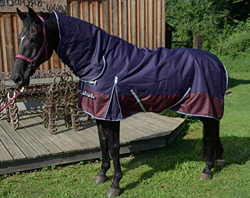 AMKA Pferde Outdoordecke Weidedecke mit Halsteil 1200 D 200g LARVIK Gehfalte von AMKA