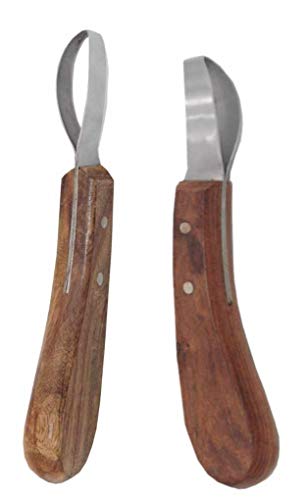 AMKA Schlaufenhufmesser Rinnmesser mit Holzgriff Farrier Loop Knife von AMKA