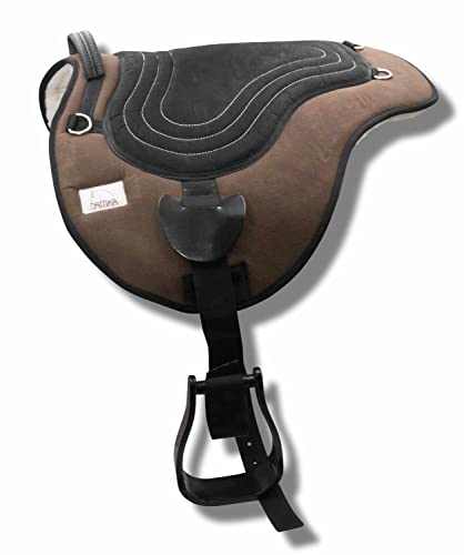 AMKA Soft Seat Bareback Pad Reitpad Reitkissen weich gepolstert mit Sattelgurt, Warmblut von AMKA