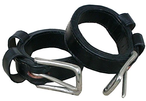 AMKA Trageaugen aus Leder, schwarz, Paar von AMKA