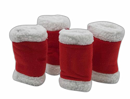 AMKA Weihnachtsbandagen, 4er Set rot-weiß von AMKA