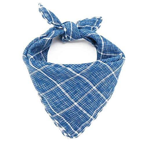 Bandanas für Hunde, Hundehalstuch, Schals für Hunde, kariert, wendbar, Haustiere, Bandana, Zubehör, dreieckig, Lätzchen, Halstuch, Set, Blau Bandanas für Hunde, Hundehalstuch, Schals für Hunde, kariert, wendbar, Haustiere, Bandana, Zubehör, dreieckig, Lätzchen, Halstuch, Set, Blau von AMOIZH